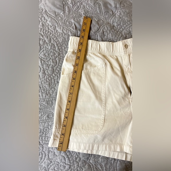 NWT Madewell Garment-Dyed Pull-On Utility Shorts White Cream Size 29 - Picture 9 of 12